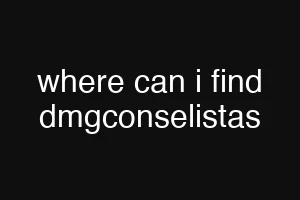 where can i find dmgconselistas